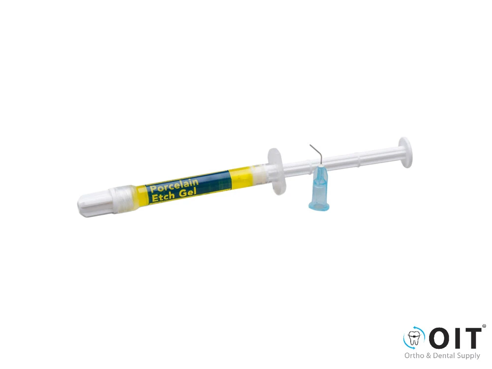 Etch-gel Pulpdent Porcelain geel 4 x 1,2 ml.