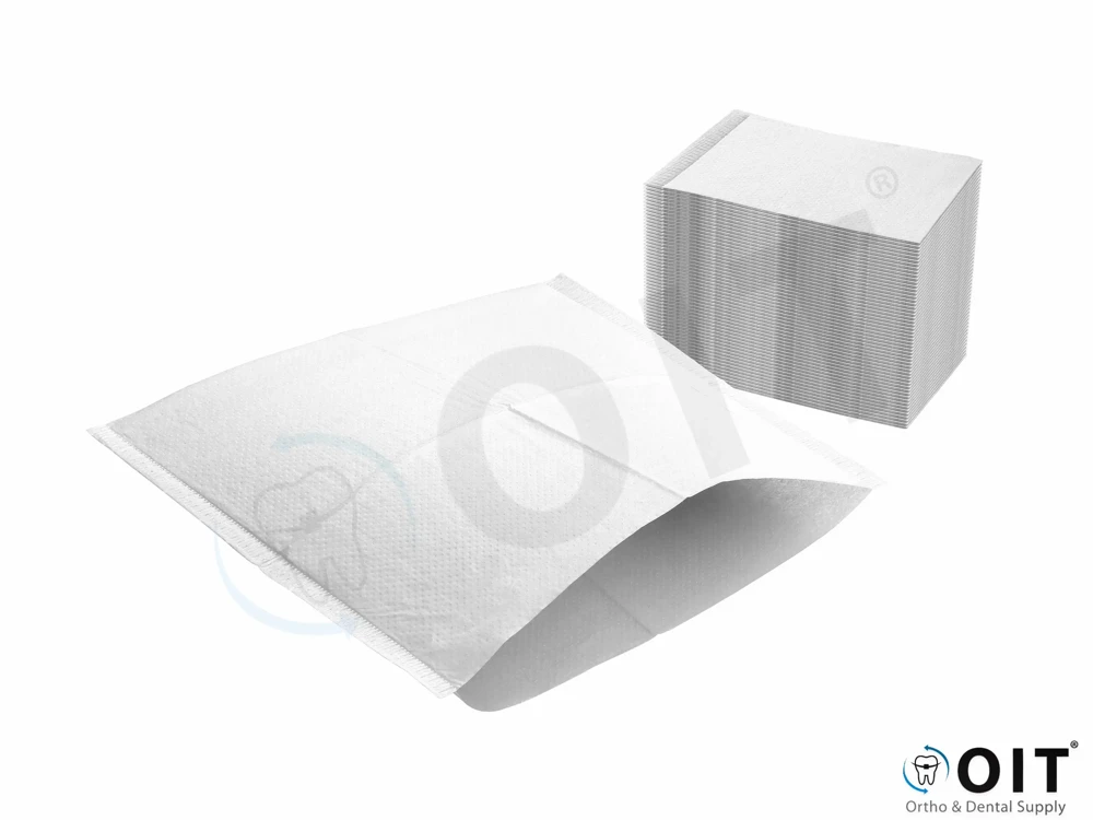 Hoofdsteunzakken Akzenta 33x25cm Wit 500, Top Cover, Cellulose + PE