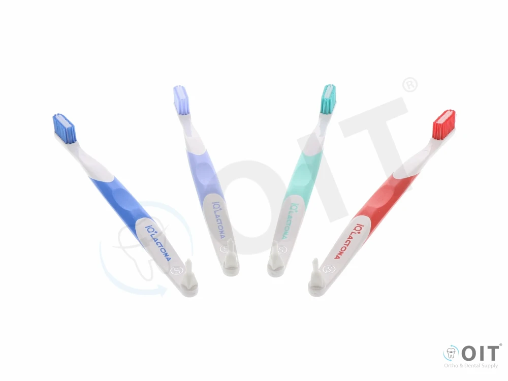 Lactona IQ + Soft tandenborstels 144 stuks, 4 kleuren