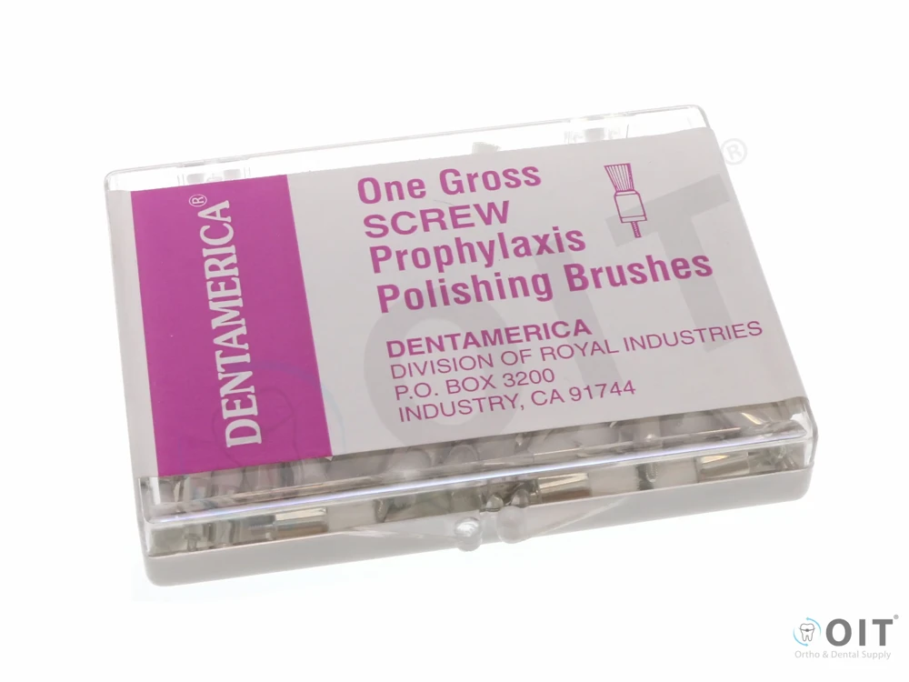 Polijstborstels Wit Screw Dentamerica 144 stuks #416