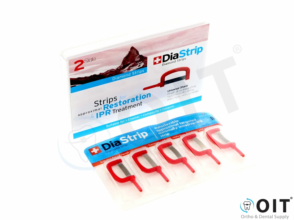 Refill DiaStrip 2-Side 25 Micron Geel 5 stuks, 0,20 mm dikte, IPR