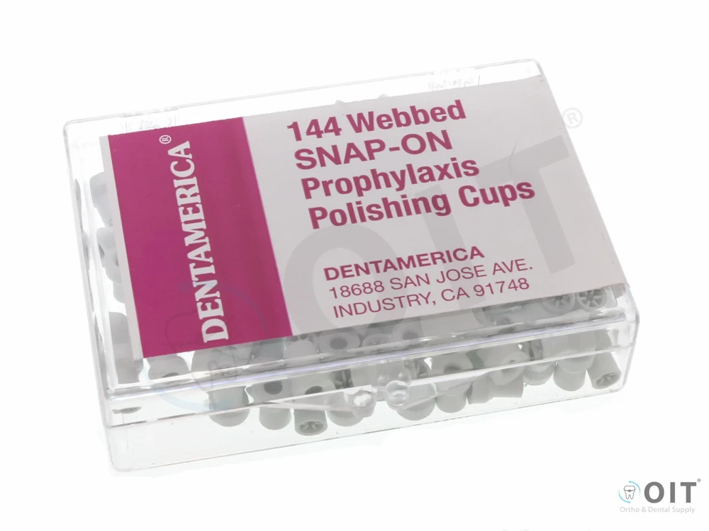 Polijstcup wit snap-on Dentamerica 144 stuks #403