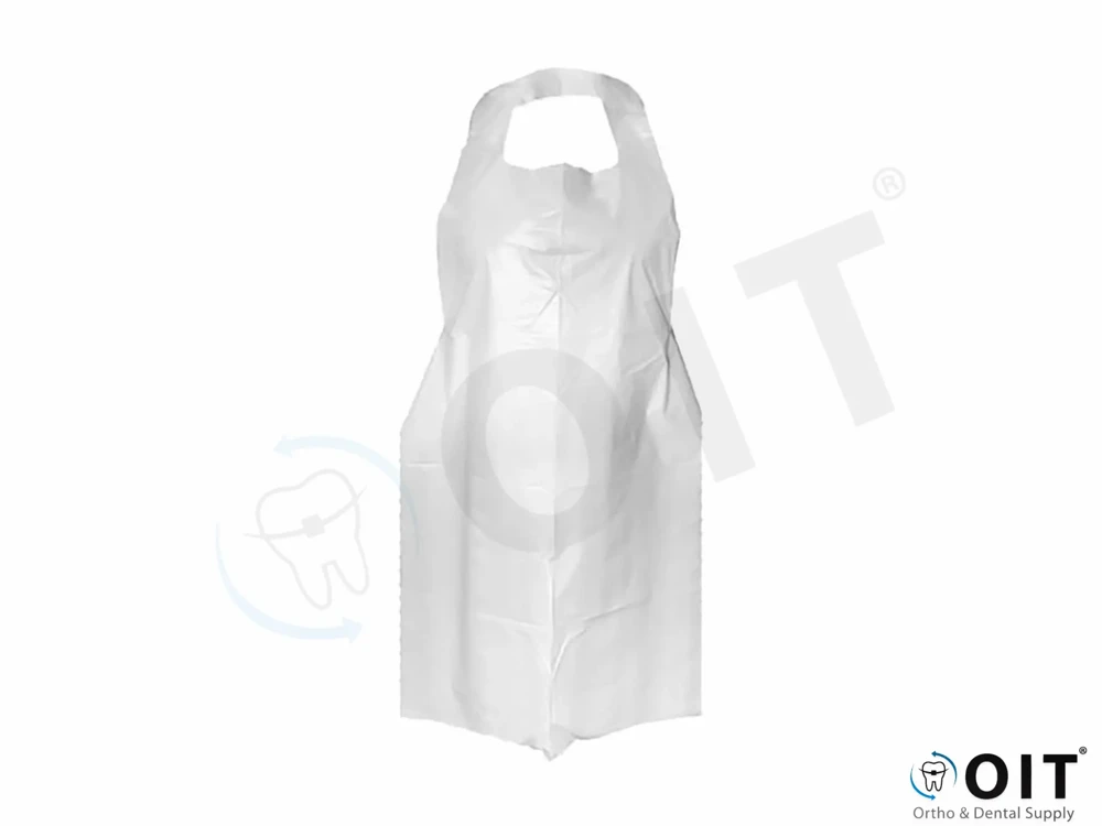 Klinion disposable schort wit 100 stuks, 80x125 cm, 522130