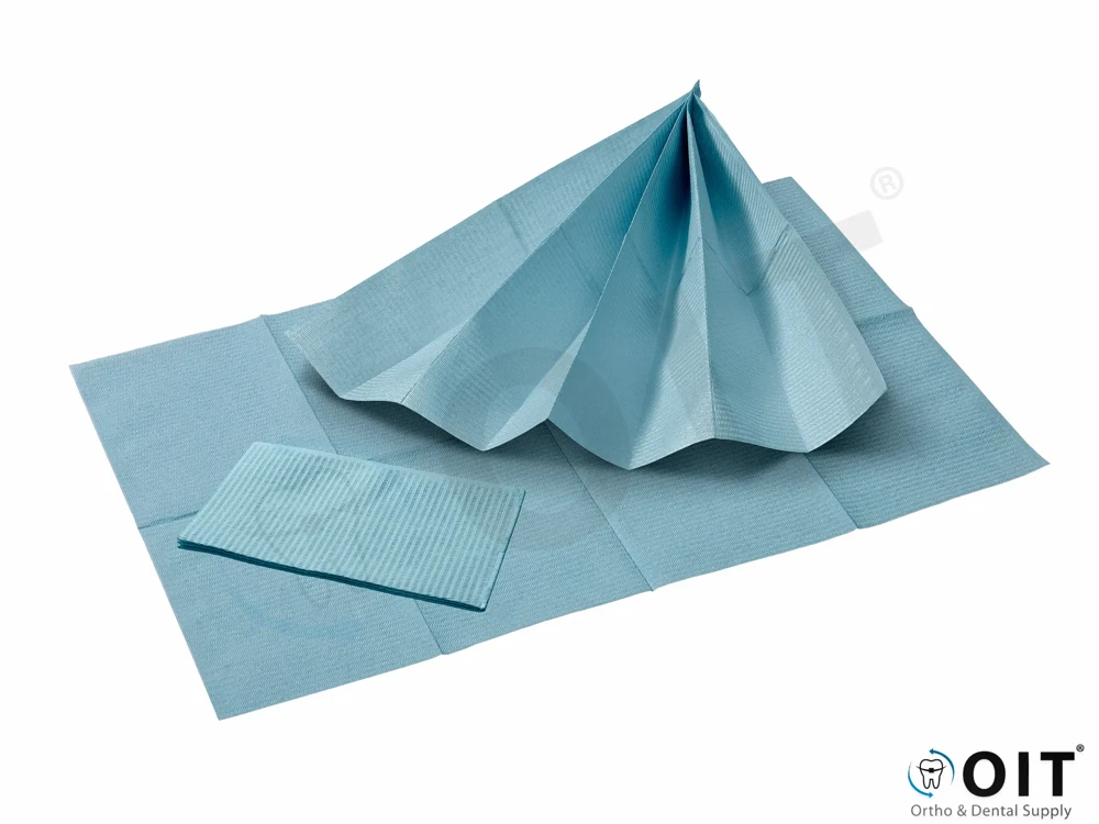 Servetten geplastificeerd blauw Akzenta 500 stuks, patienten, Ice Blue