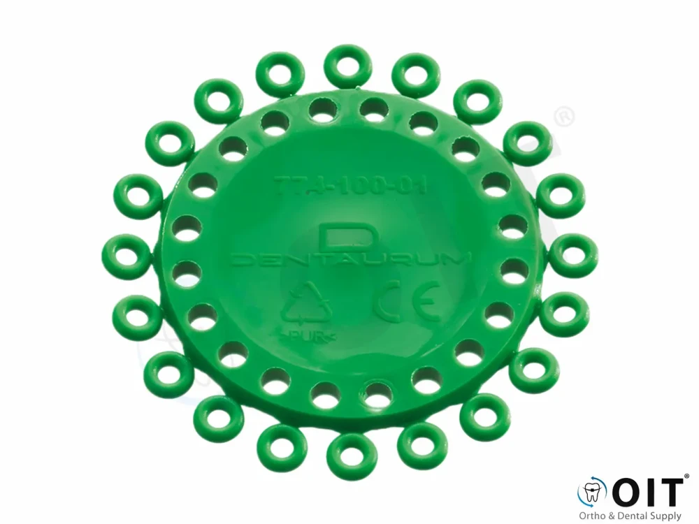 Separatie Elastieken 774-100-01 1000 stuks, Groen, Diameter: 1.5 mm