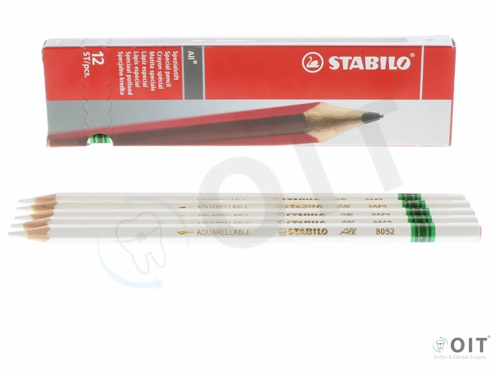 Arch marking pencils, white 12, potlood wit
