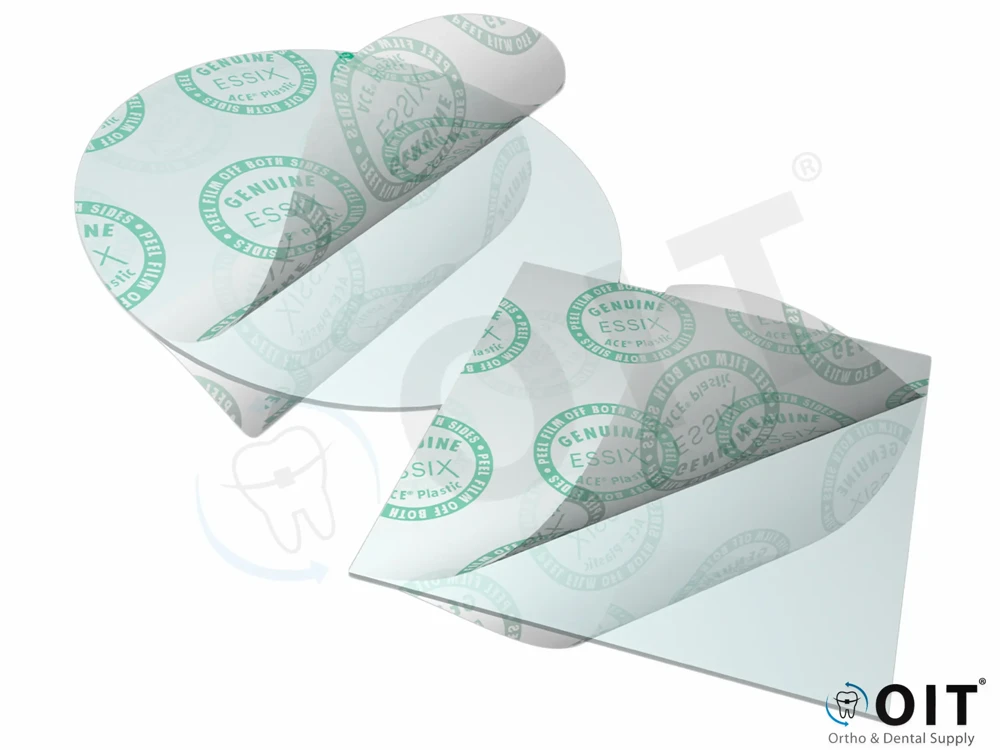 ESSIX Dieptrekplaat Ace .040", 1 mm 100 stuks 125 mm Square