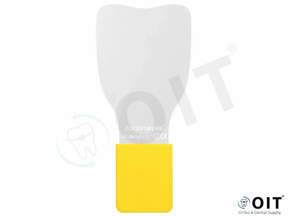 Doctorseyes Adult Occlusal No. 17 1, geel handvat fotospiegel 40 mm breed