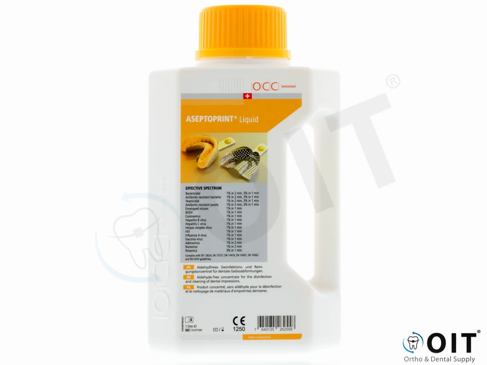 Aseptoprint Liquid concentrate 1000ml, afdrukdesinfectie, 50+