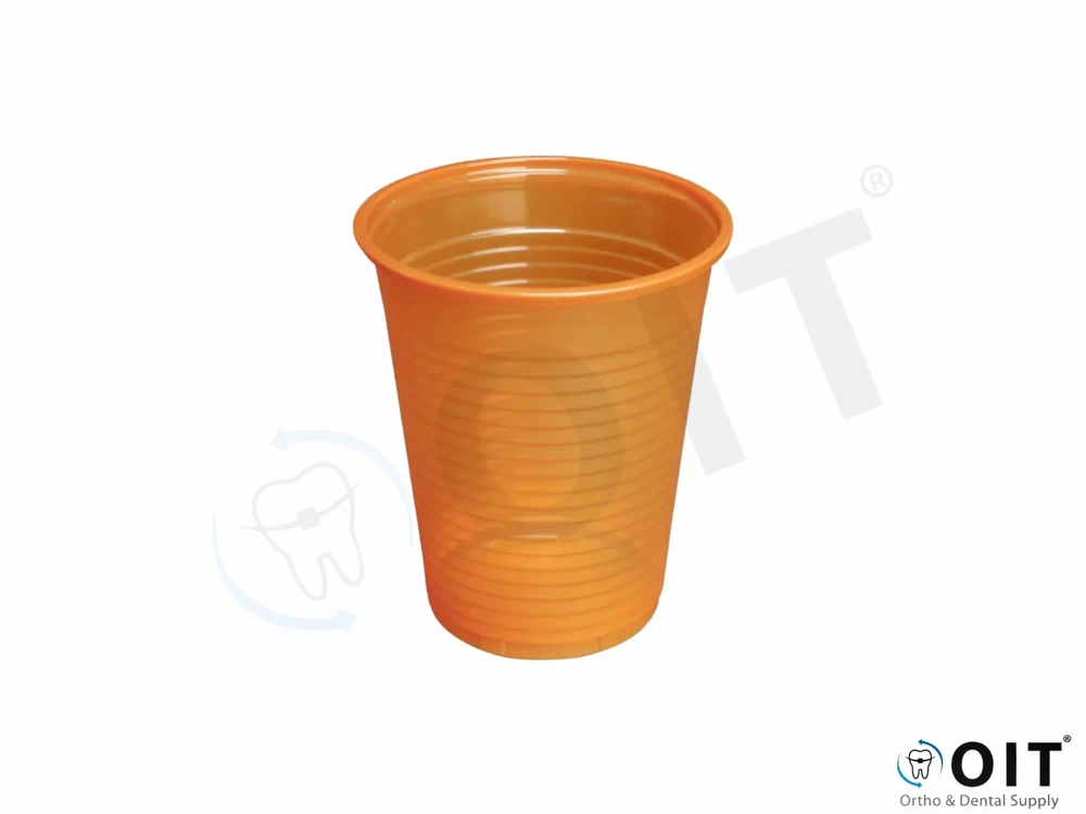 Drinkbekers plastic 180 ml Oranje 100 stuks, Euronda Monoart