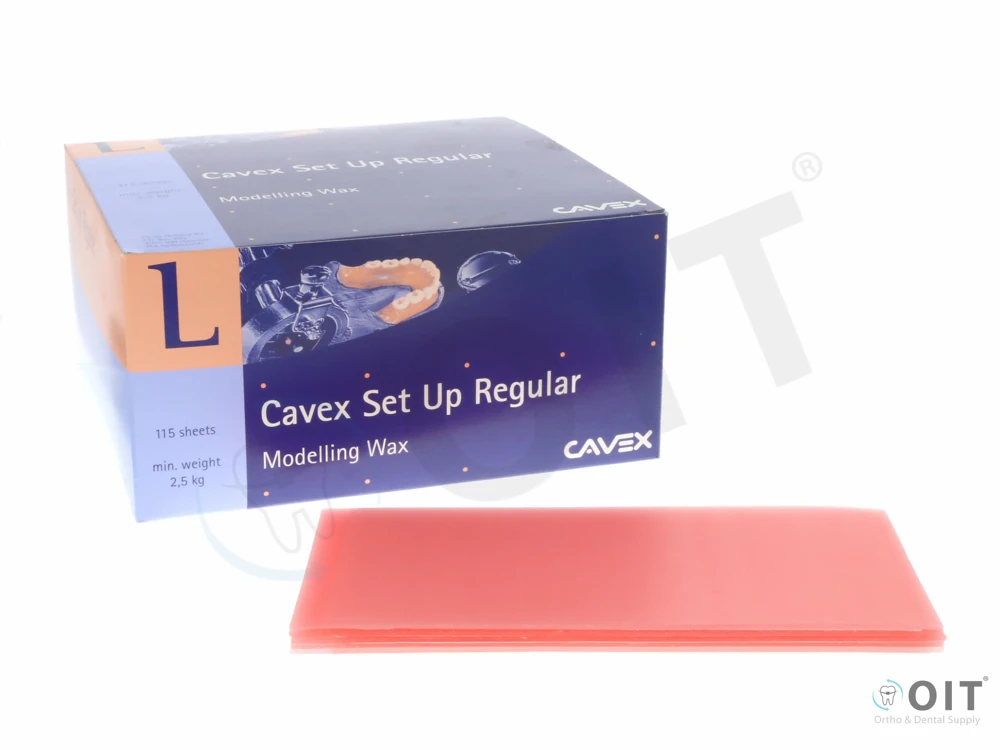 Cavex Regular Wax set up roze 2,5 kg 115 sheets modelling