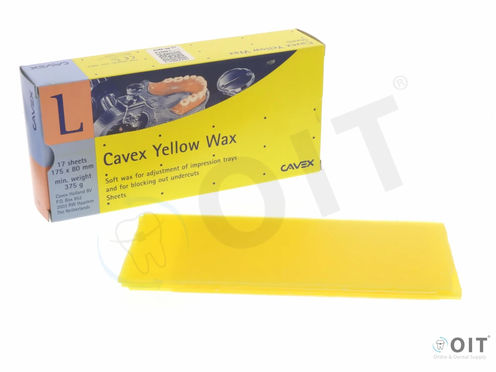 Cavex yellow wax 17 sheets soft wax (375gr)