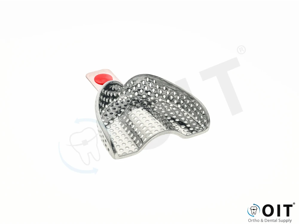 ASA Afdruklepel RVS geperforeerd onder 3 1 stuk, small rood 2804-L3 Perma-lock