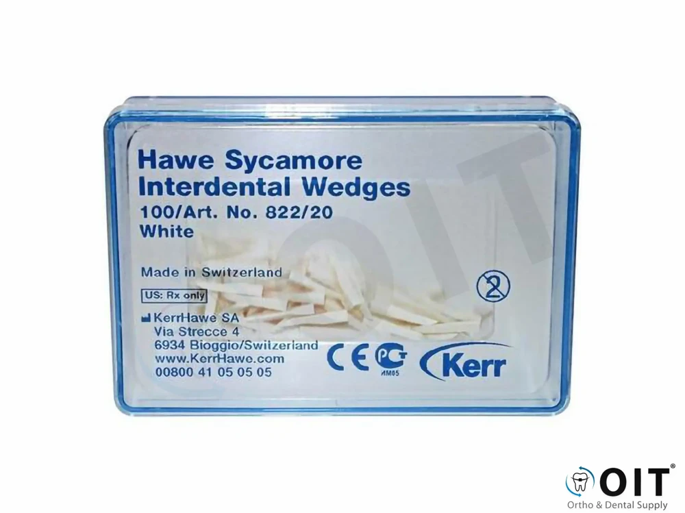 Houten wiggen 822/20 white 100, interdental wedges White