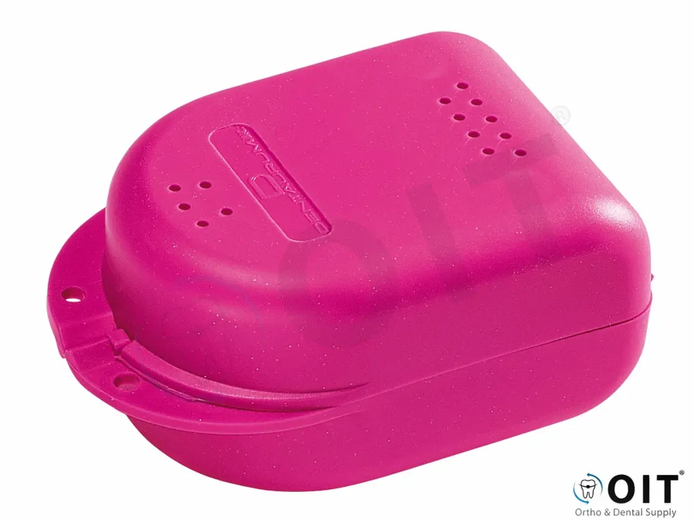 Retainer boxes Maxi Pink H: 4,5cm 10 stuks Retainer Cases, glitter