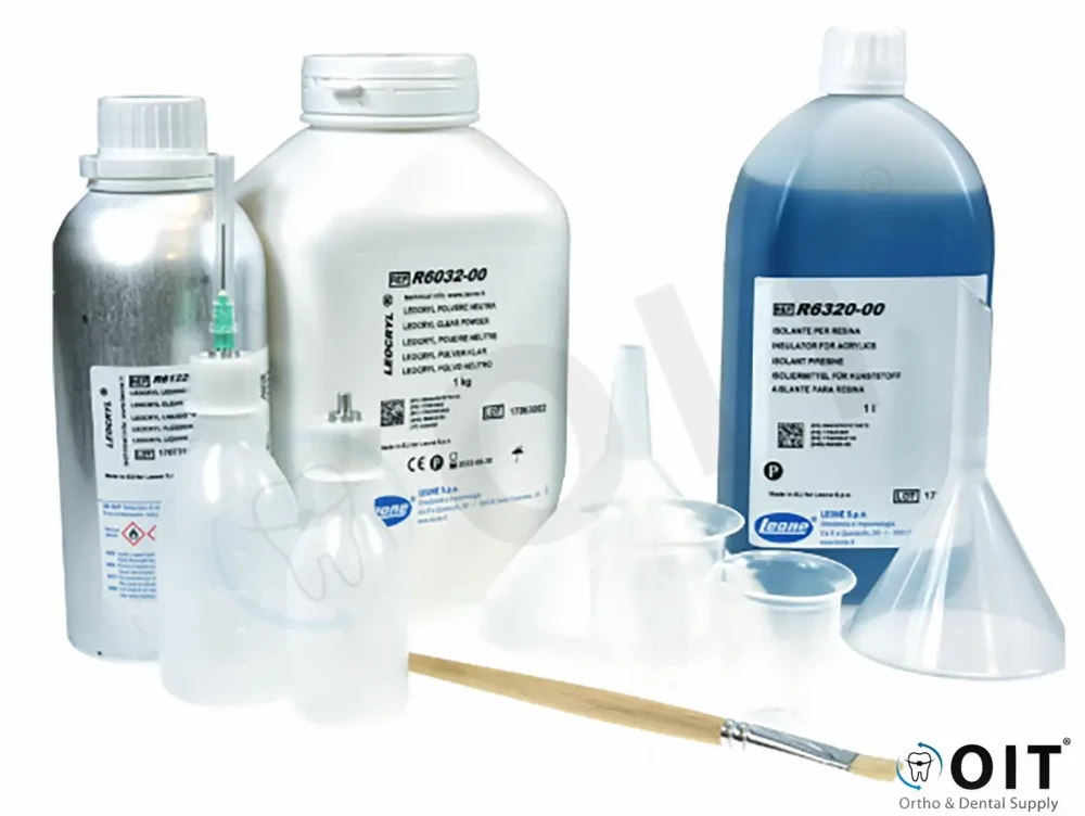 Leocryl intro kit transparant acryl 60g poeder + 45ml transp. clear liquid