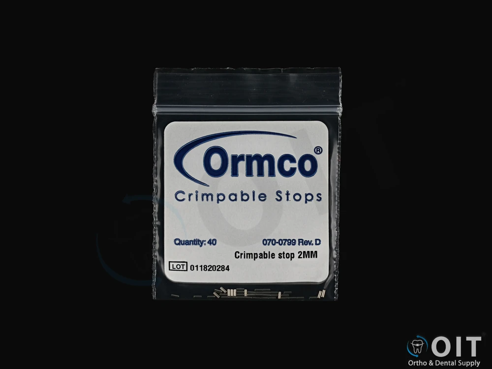 Archwire Stop 2mm ID .030 / OD .041 40 stuks (Ormco)
