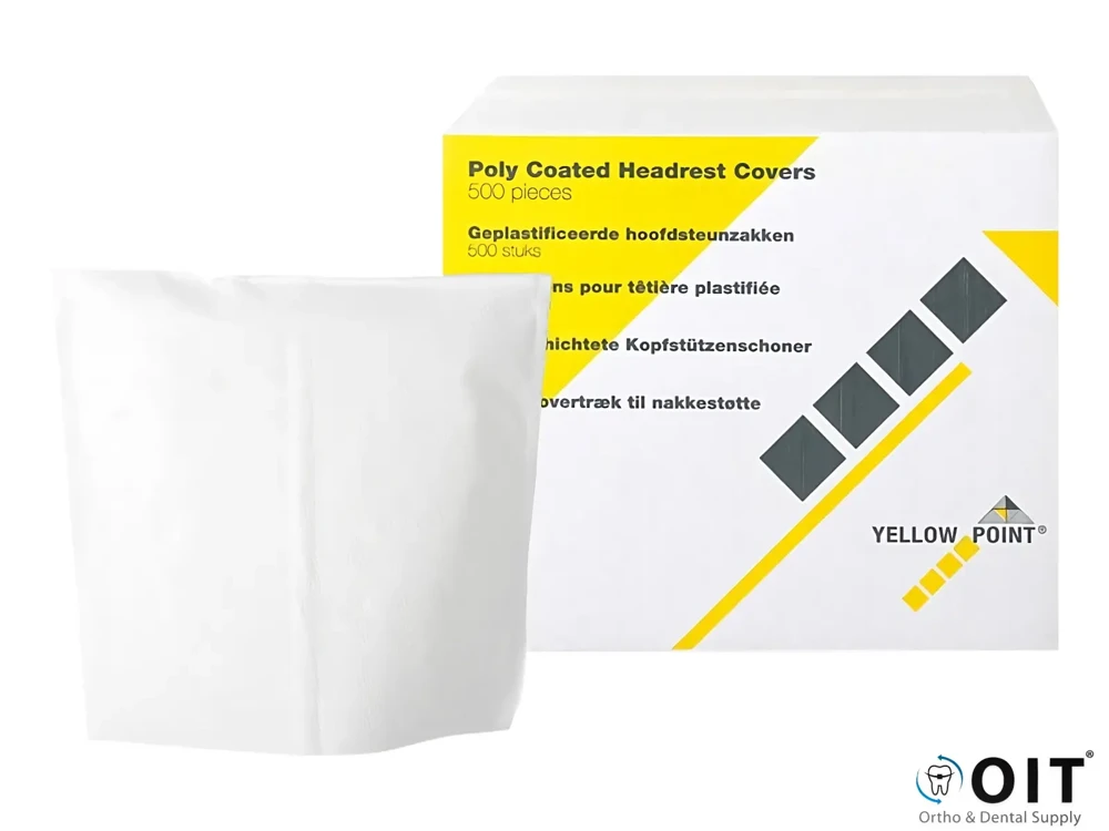 Yellow Point Hoofdsteunzakken Wit 500 stuks, 25x25cm, Headrestcover