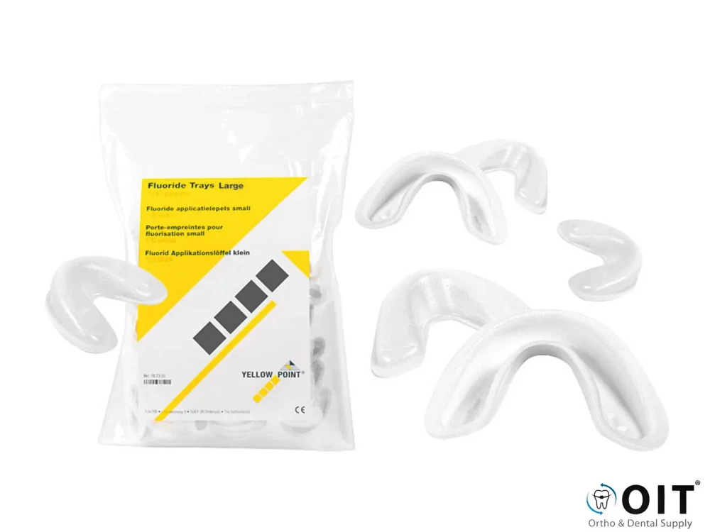 Fluoride applicatielepels large wit 100 stuks, Yellow Point